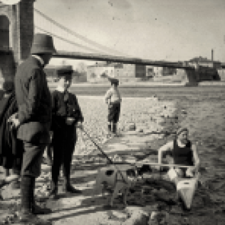 Photographie des bords de Saône au début du XXème siècle