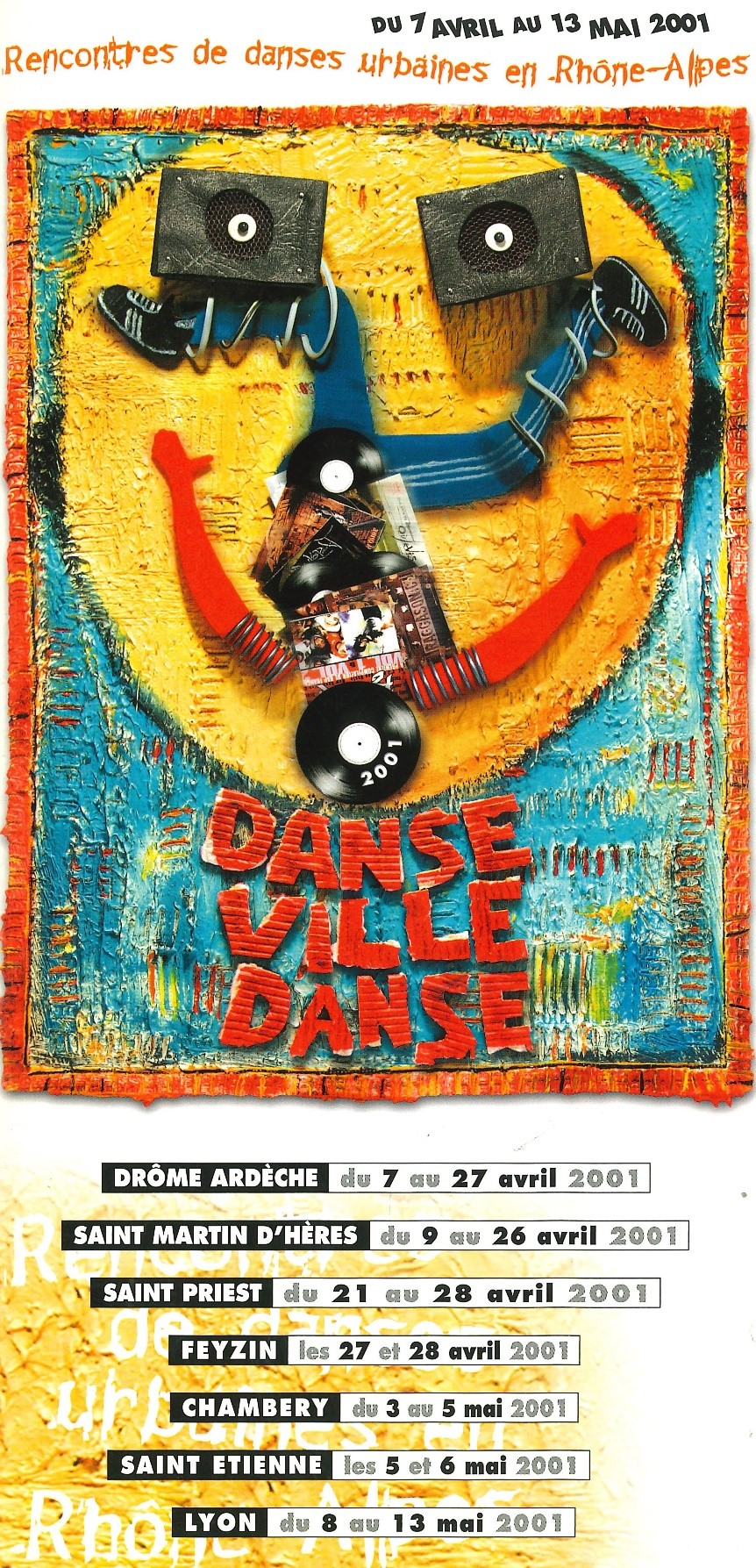 Affiche Défilé Danse Ville Danse 2001