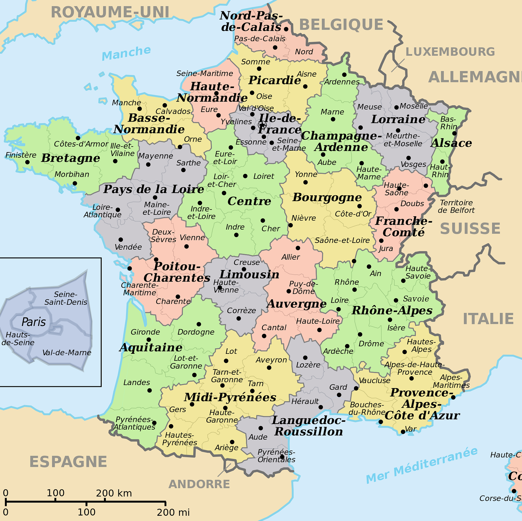 Illustration représentant une carte de la France