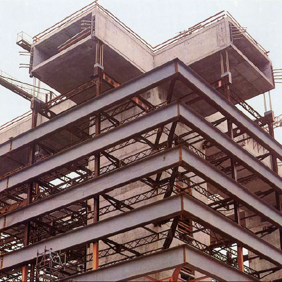 Photographie de la construction de l'Hôtel de la Communauté urbaine de Lyon