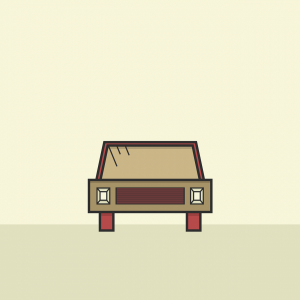Illustration minimaliste d'une automobile