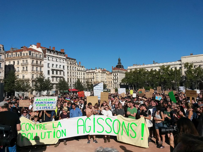 Photo de la marche pour le climat à Lyon en 2018