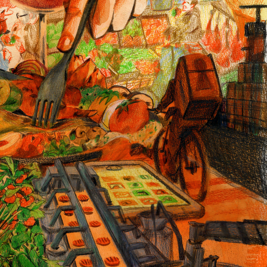 Illustration montrant les systèmes de livraisons de nourriture